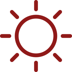 Red sun icon