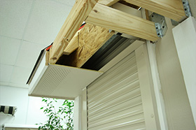 Detailed View Of Rollac Rolling Shutters Soffit Mounting For Window Shading