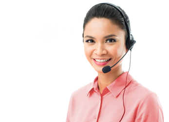 Stock Photo Of A Woman Wearing a Headeset Representing Rollac's Customer Service