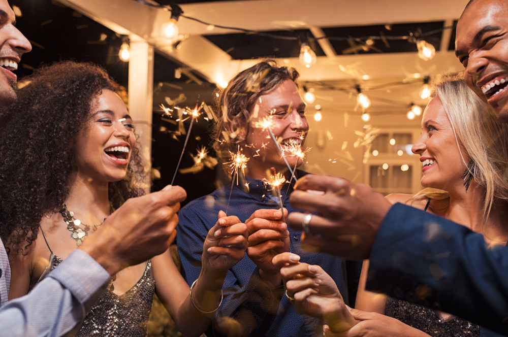 Friends & Family Celebrated New Year's Eve On Their Patio